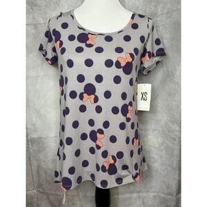 NWT Disney Top LulaRoe Classic T Women XS Minnie Mouse Comfort Whimsical